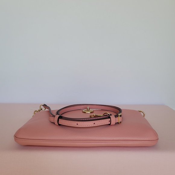 COACH Polly Pebbled Leather Crossbody Bag- Candy Pink color ⭐ - Picture 9 of 16